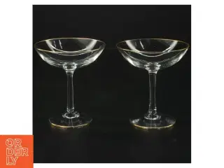 Coupe glas med guldkant (str. H. 9 cm ø. 8,5 cm)