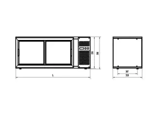 Combisteel kølemontre – 111x51x55 cm
