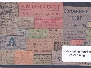 Rationeringsmærker - 1. Verdenskrig