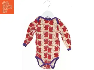 Langærmet bodystocking med rød mus print fra Småfolk (str. 68)