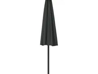 Balkonparasol med aluminumsstang antracitgrå 270 x 144 cm halv