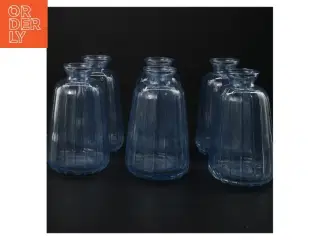 Blå glasvaser (str. 11 x ø, 7 cm)