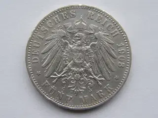 Tyskland  5 Mark  1903A  KM#523