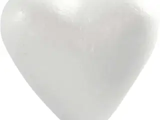 Hjerte, H: 11 cm, D: 5 cm, B: 11,5 cm, hvid, 25stk./ 1 pk.