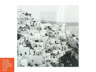 Billede på glas - af Santorini (str. 30 x 30 cm)