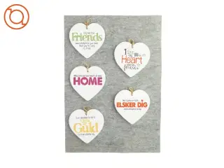Citat hjerter (5 stk) (str. 16 x 15 cm)