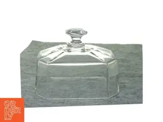 Ældre Vintage Glas Oste klokke (str. 18 x 12 x 13 cm)