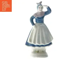 Porcelænsfigur af kvinde (str. 17 cm)