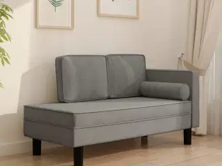 2-personers sovesofa fløjl lysegrå