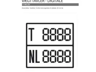 Digital vægttavler m/nytte last sort