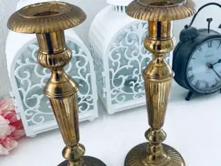 Lysestager med patina 