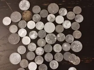50 Gamle mønter fra Dk