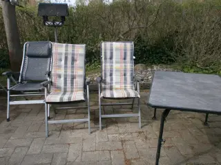 Campingbord med stole