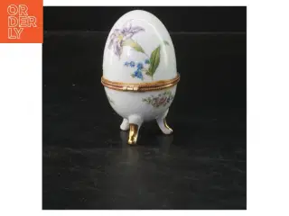 Porcelænsæg med blomstermotiv (str. 10x7 cm)