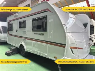 2025 - Weinsberg CaraOne 480 EU HOT EDITION   FABRIKSNY HOT 2025 kampagnevogn med masser af udstyr. BYGGET AF KNAUS/ TABBERT, NU PÅ LAGER