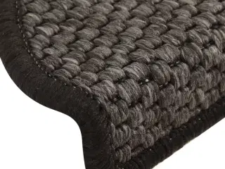 Selvklæbende trappemåtter 15 stk. 65x21x4cm sisal-look antracit