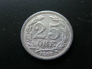 Sverige  25 Öre  1880 EB  KM#739