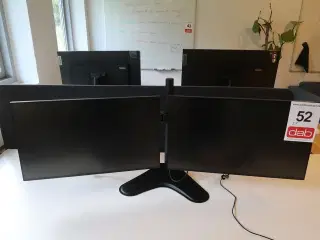 2 stk. Dell UltraSharp U2422H 24" skærme på arm