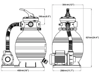 Sandfilterpumpe 400 W 11000 l/t