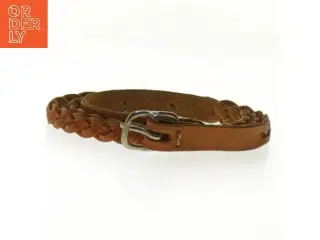 Flettet læderbælte (str. 75 cm)
