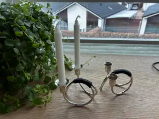 Flotte retro lysestager til 2 lys