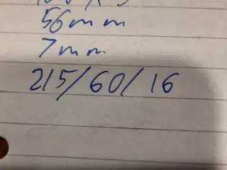 Gode vinterdæk på 16 tommer alufælge 