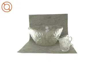 Punchskål m. 8 glas fra Arlington (str. HØ skål: 18x30 cm)