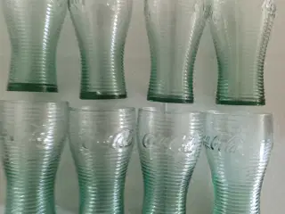 8 Coca-Cola glas 30 cl, vandrette striber