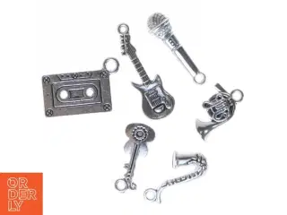 Sæt med musikinstrument charms (str. 1-3 cm)
