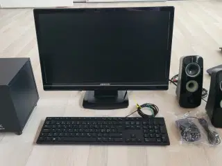 Computer skærm, Højttalere, tastatur, mus