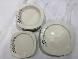Porcelæn tallerkensæt