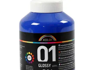 Blå Akrylmaling Blank - 500ml til Kreativitet