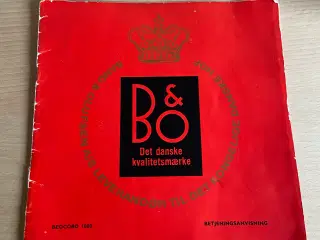 B&O Beocord 1800 instruktionsbog