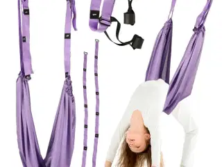 Aerial yoga hængekøje/slynge 150×80 cm – lilla, op til 100 kg