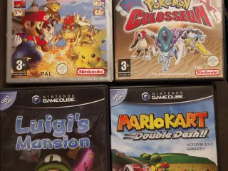 Pokemon Colosseum,Mariokart,Super sma Box+Manualer