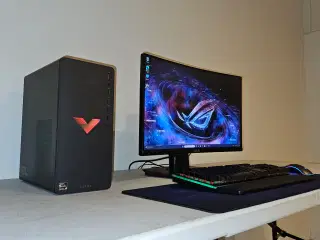 Kraftig VICTUS Gamer Pc + 24" 144hz ASUS Buet Game
