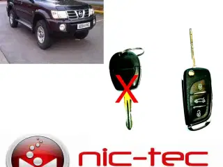 Nissan bilnøgle med fjernbetjening