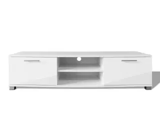 Tv-bord 120x40,5x35 cm hvid højglans