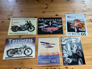 Metal skilte replika, 32 stk. sælges samlet. 