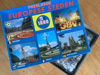 Vintage puslespils-box Europa