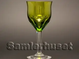 Oreste Hvidvinsglas, grøn. H:137 mm.