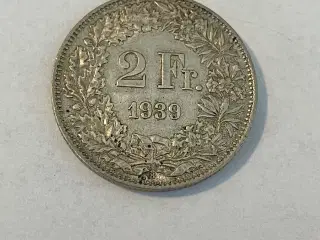2 Francs Switzerland 1939
