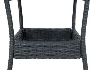 Havebord 45x45x46,5 cm polyrattan mørkegrå