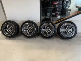 Originale 18” amg Mercedes alufælge med Conti dæk