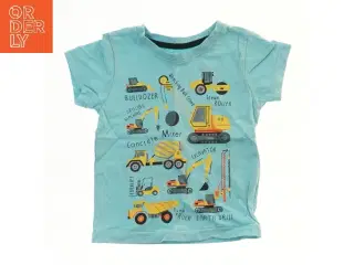 Børne T-Shirt med byggeplads grafik (str. 98)