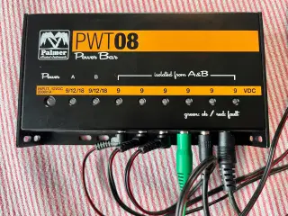Palmer PWT 08 - 9V pedalboard strømforsyning