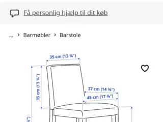 Barstol Bergmund fra IKEA