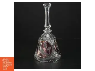 Bøhmisk krystalglas klokke og skål sæt (str. 8 cm og 20 cm)