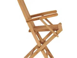 Foldbare havestole 2 stk. massivt teaktræ