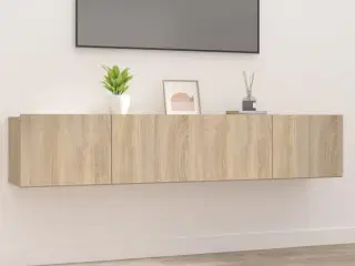 Tv-skabe 2 stk. 80x30x30 cm konstrueret træ sonoma-eg